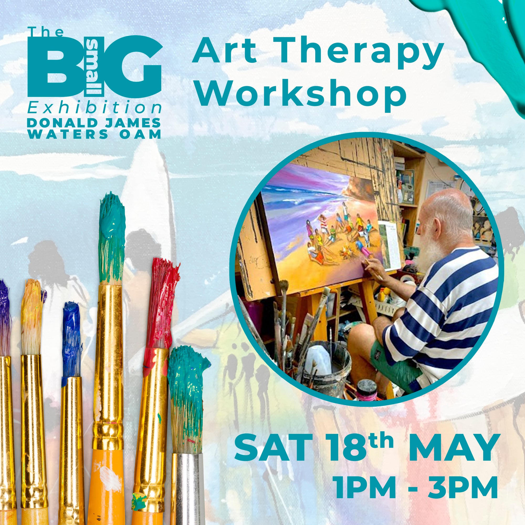Self Discovery & Art Therapy Workshop with Donald James Waters OAM ‘THE BIG small EXHIBITION!"