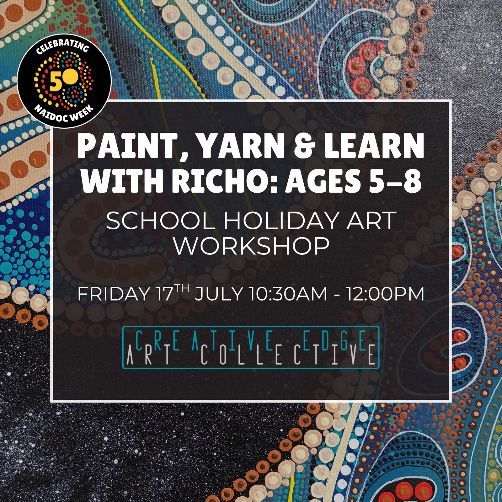 Paint, Yarn & Learn with Richo: Ages 5-8 - 17th July 2026