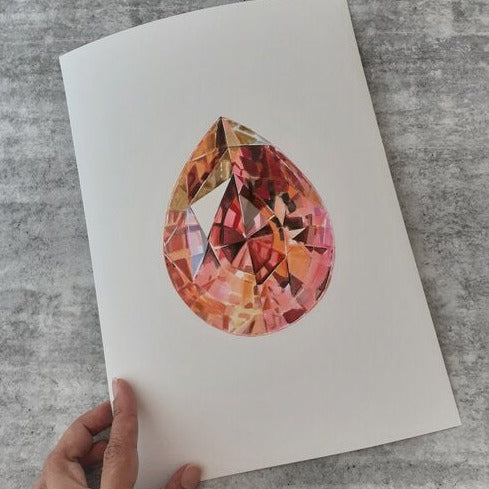 Paparadsha Pink Tourmaline - Fine Art Print