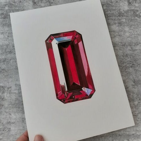 Maroon Purple Garnet - Fine Art Print