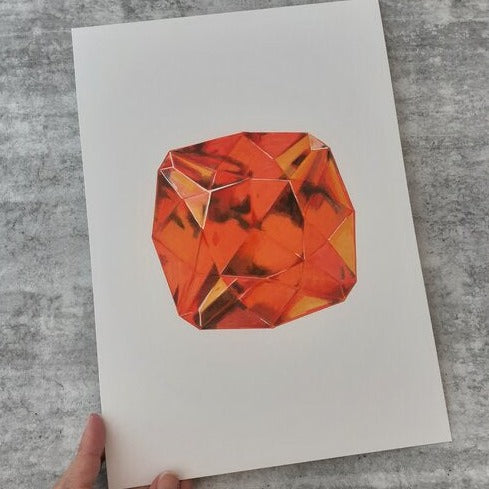 Orange Hessonite - Fine Art Print