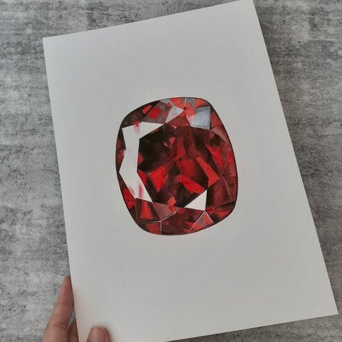 Red Purope Garnet - Fine Art Print