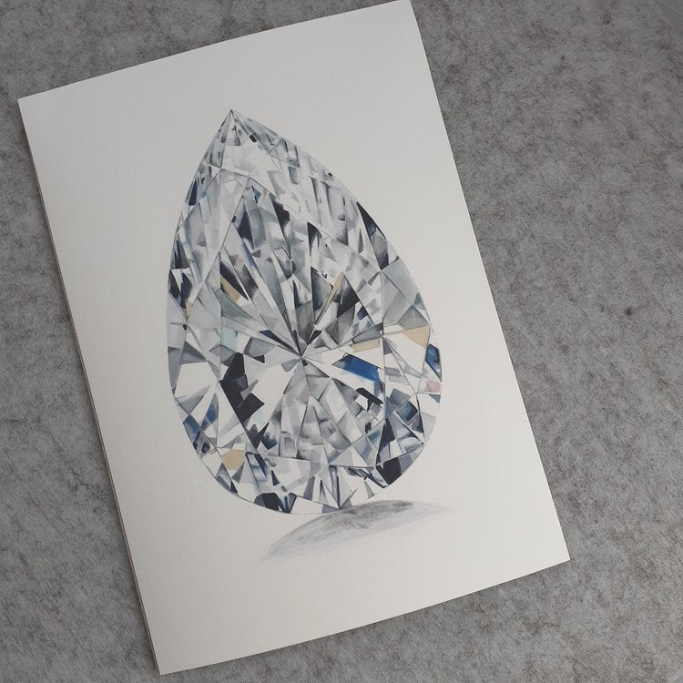 Pear Cut Diamond - Fine Art Print