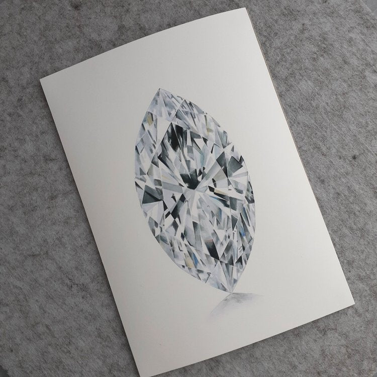 Marquise Cut Diamond - Fine Art Print