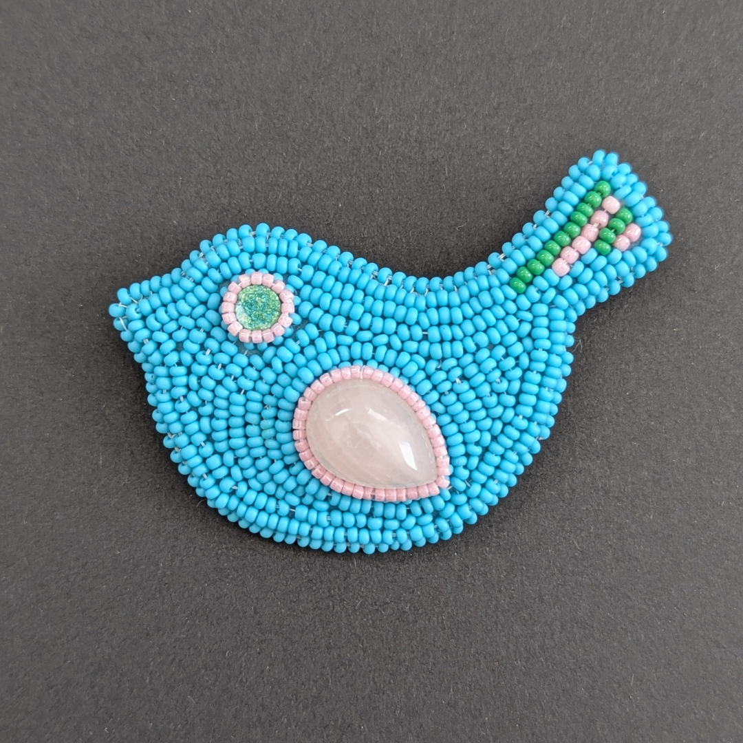 Blue Bird Brooch