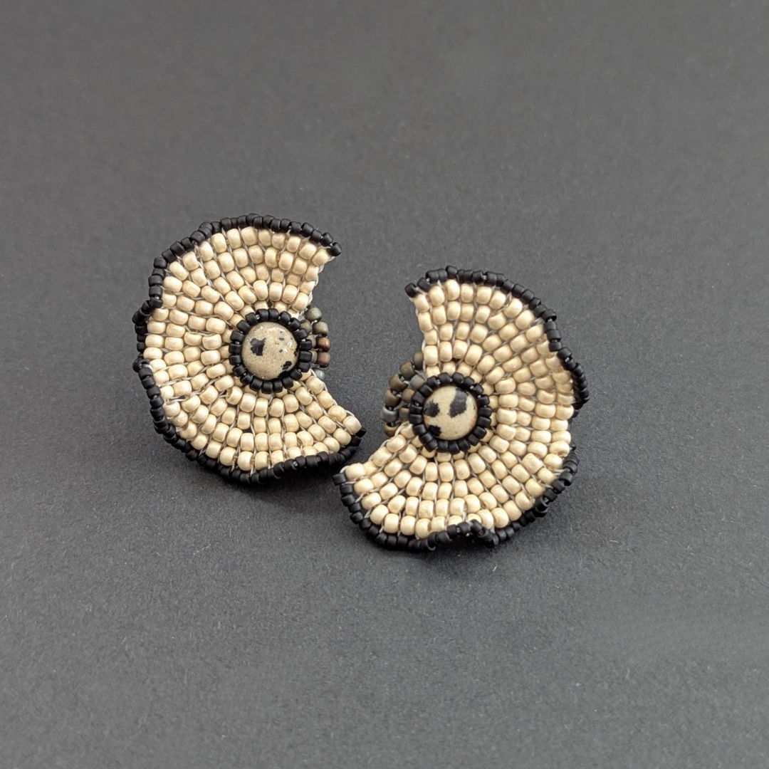 Dalmatian Ruffle Earrings