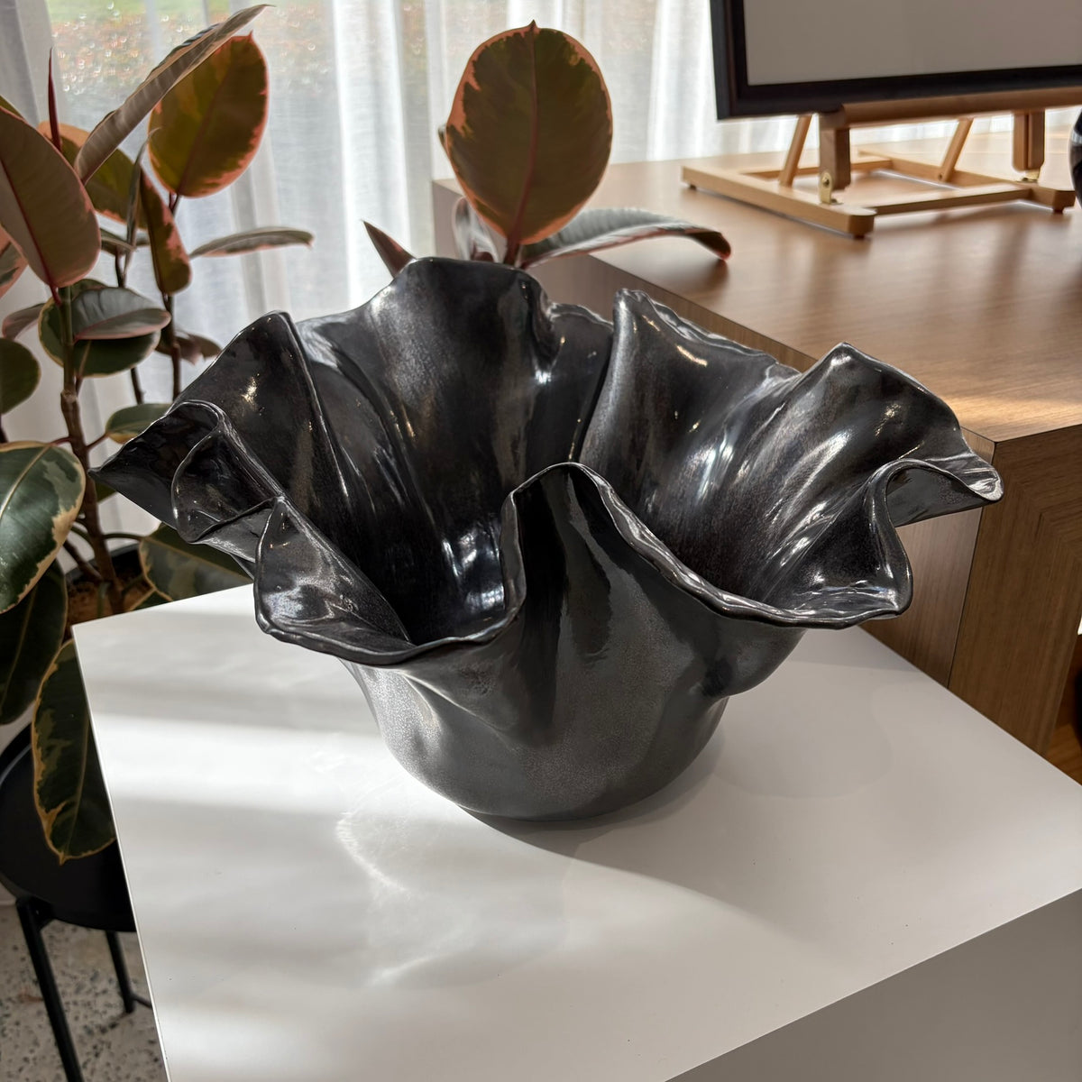 Metallic Sculptural Bowl