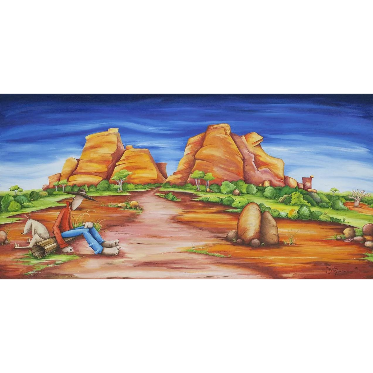 Man at the Olgas - Fine Art Print