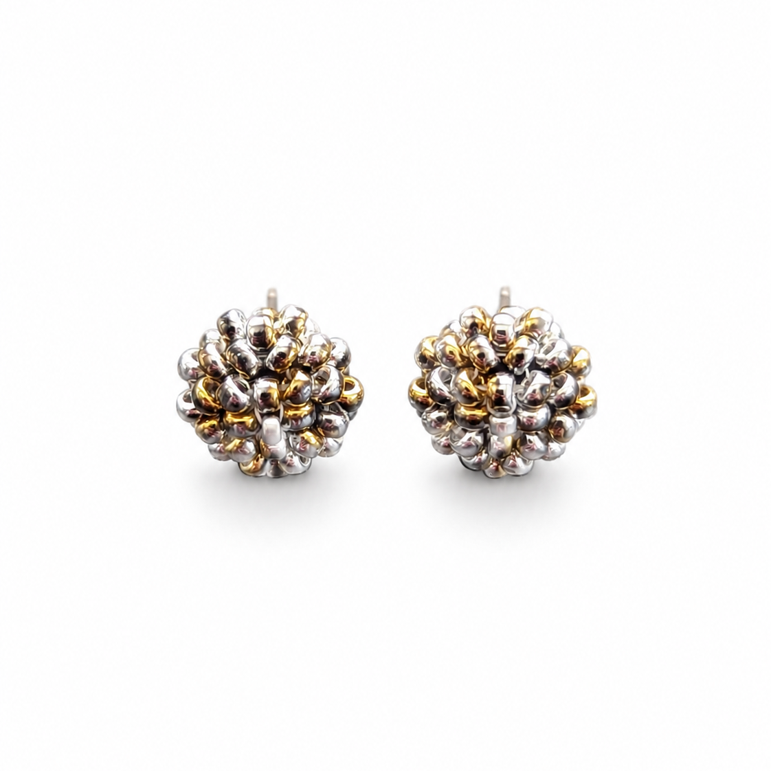 Jet Button Earrings