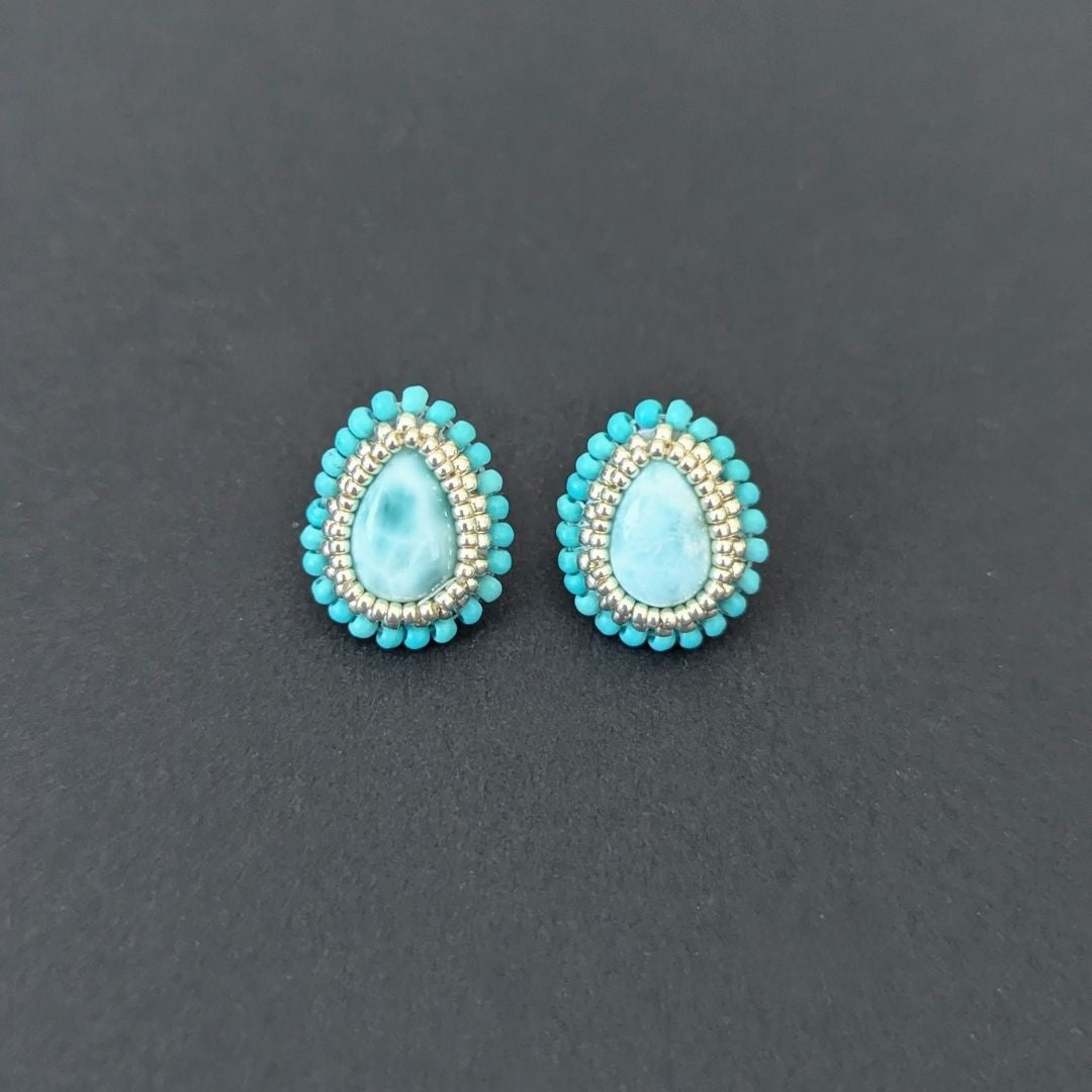 Larimar Gemma Earrings