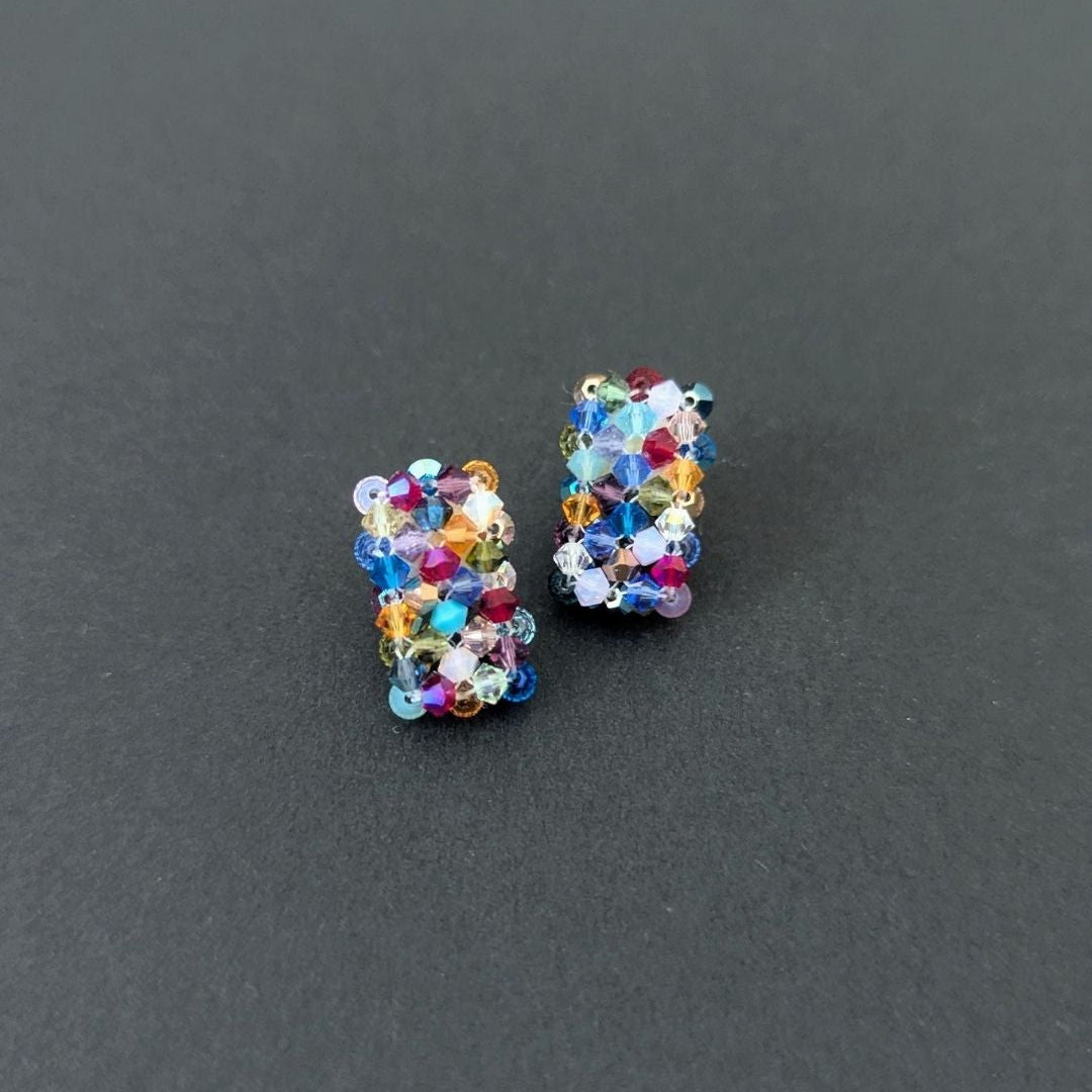 Patchwork Cuboid Earrings