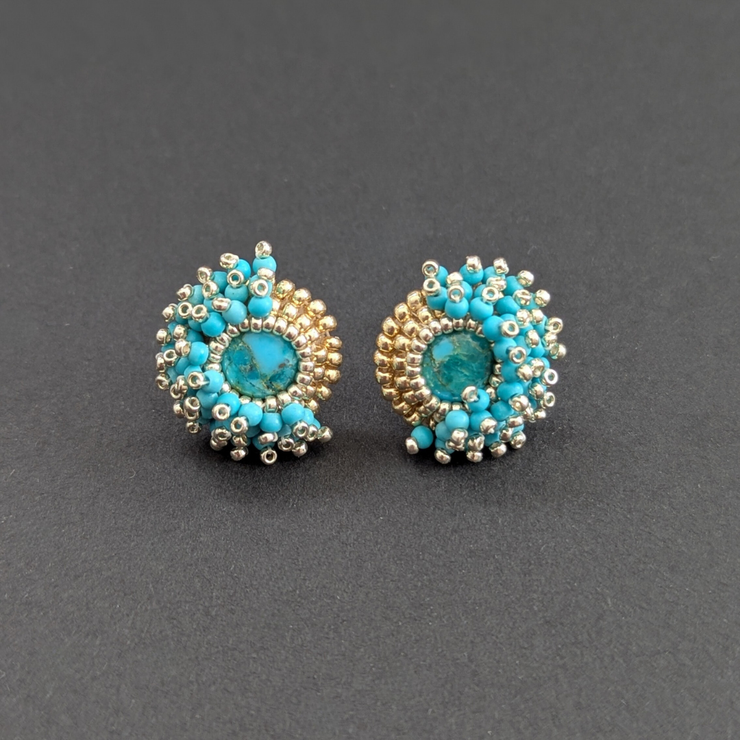 Turquoise Cluster Earrings