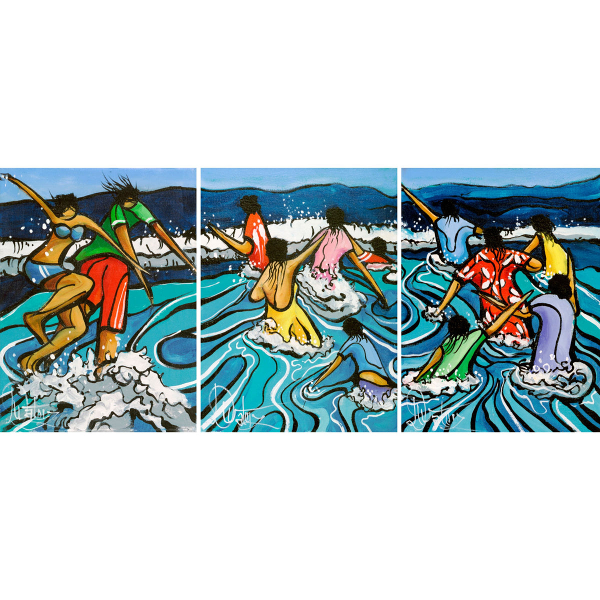 Splash Triptych - Fine Art Print