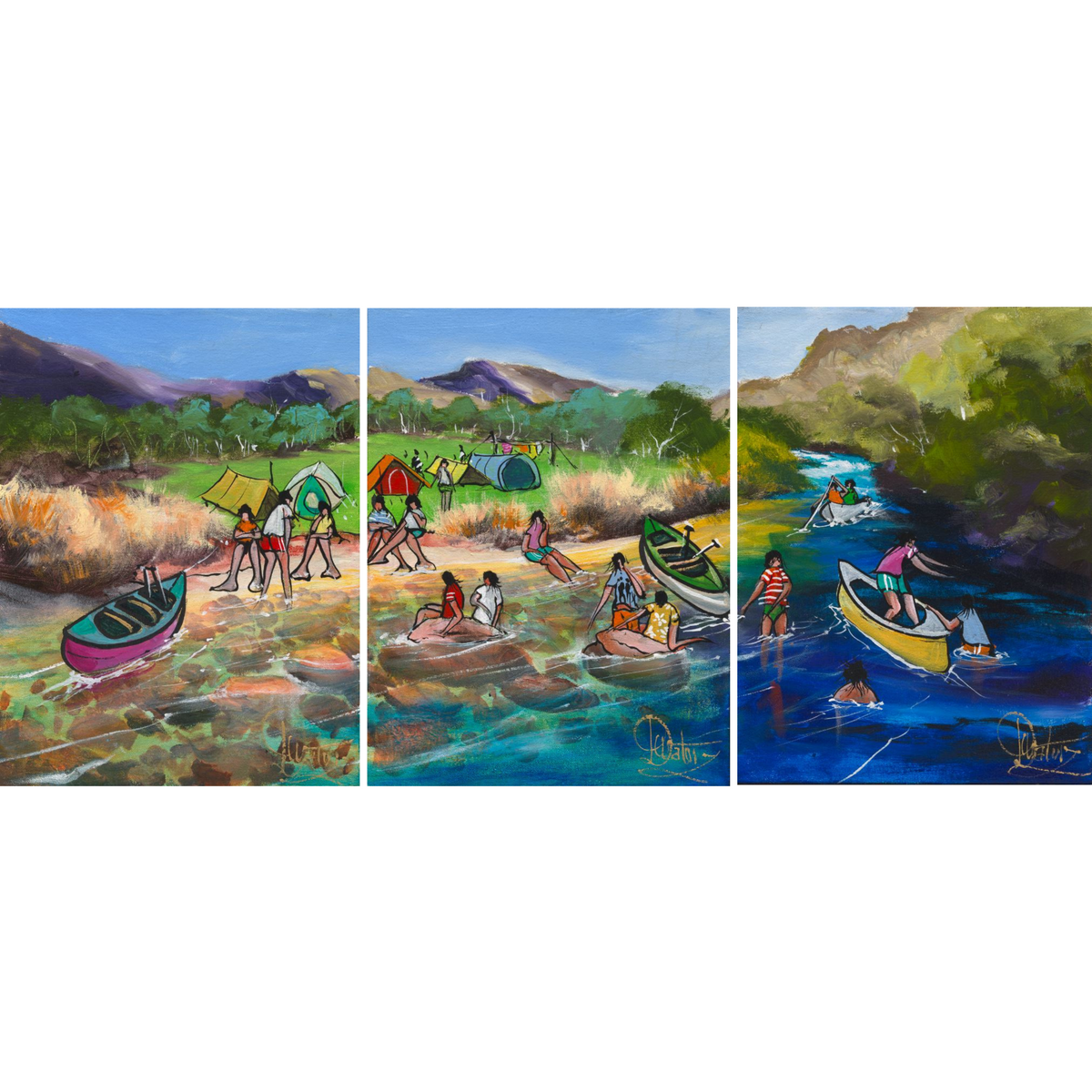 Camp Carry On Triptych - Fine Art Print