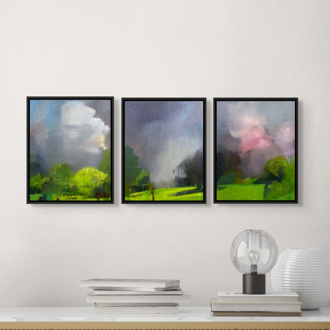 Floodlit Park Triptych