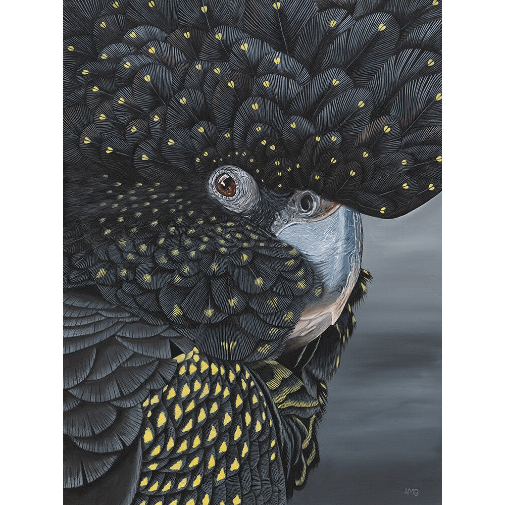 Anne-Marie Bloor Sharon Black Cockatoo Fine Art Print