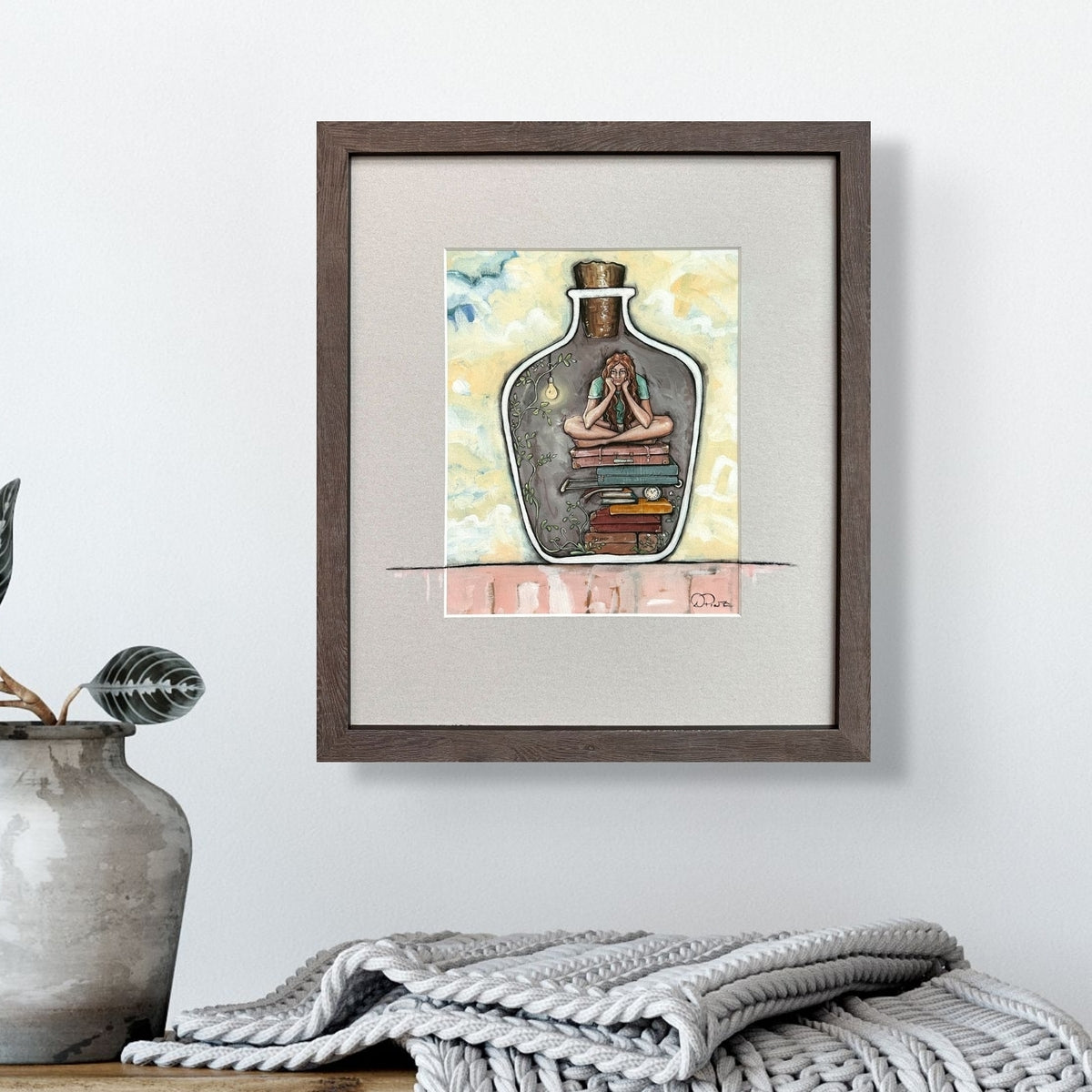 Life In a Bottle - Hand Embellished