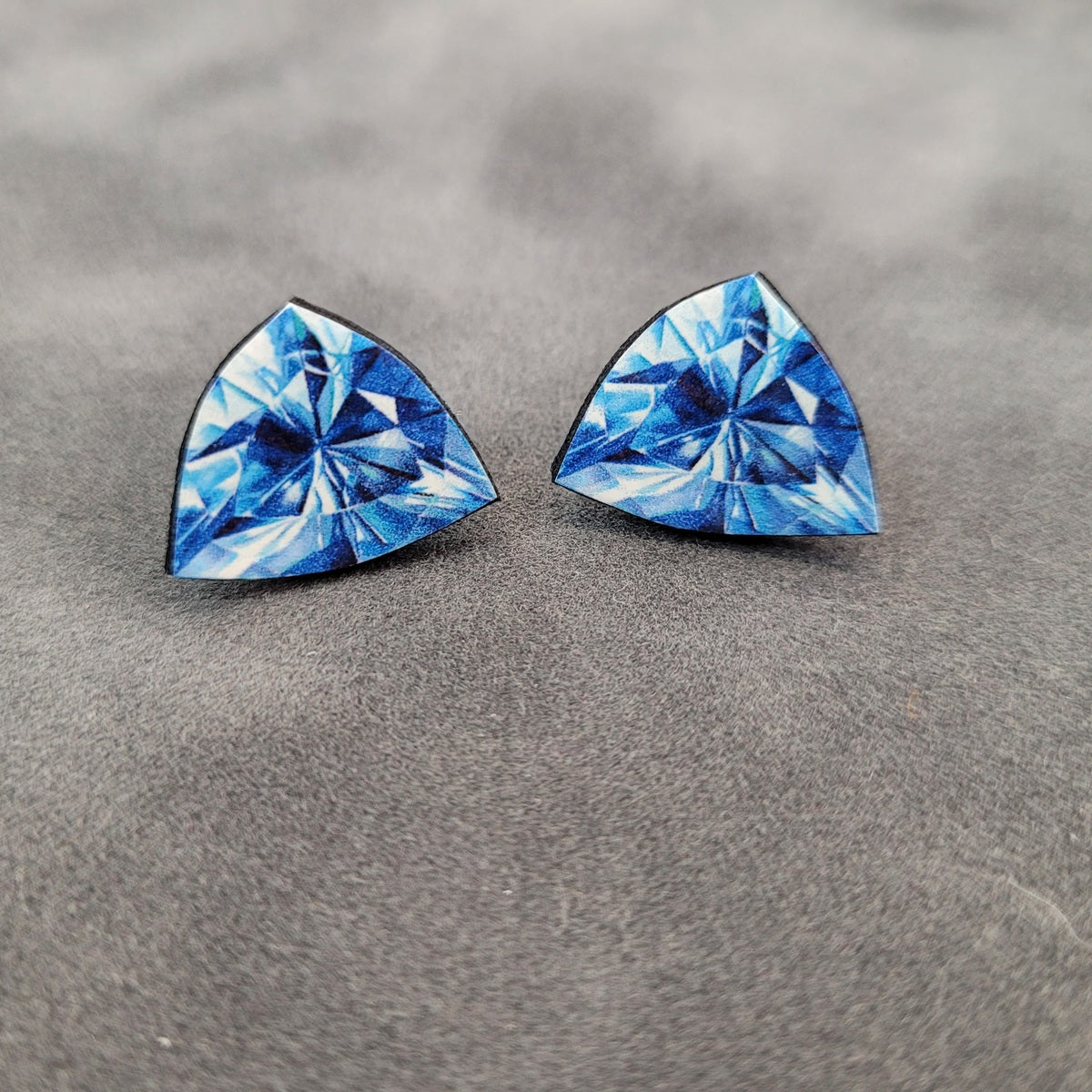 Studs - Illustrated Leather Earrings