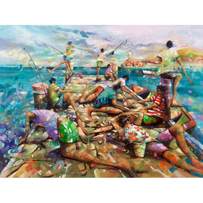 Donald Waters Bait Boy Fine Art Print