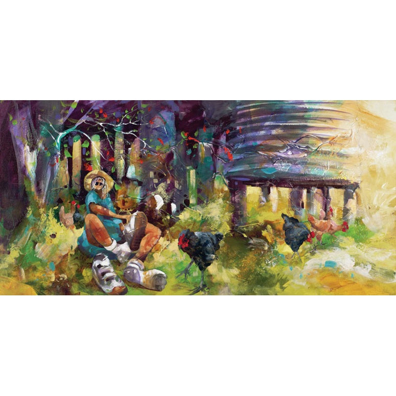 Donald Waters Dora's Chooks Fine Art Print