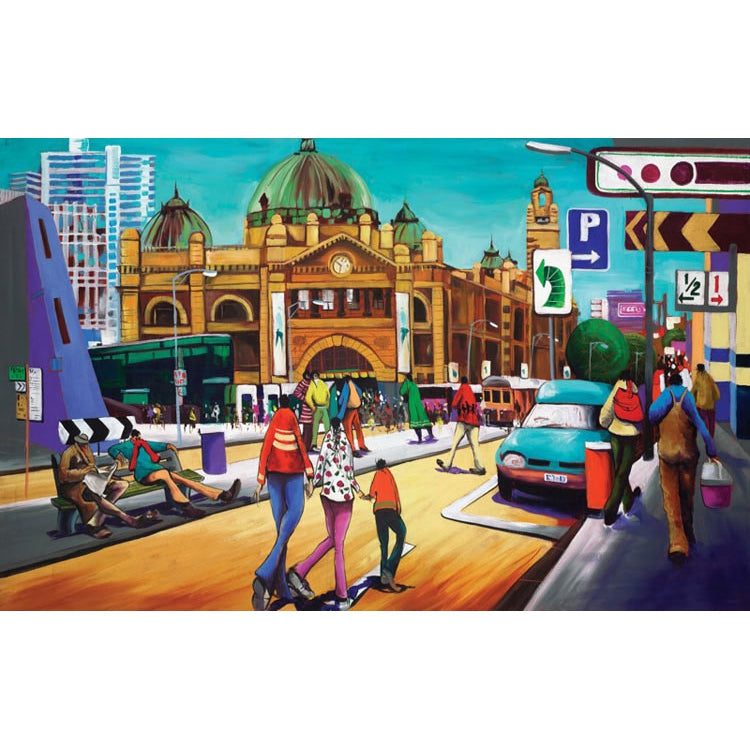 Donald Walters Flinders Street Hub Fine Art Print