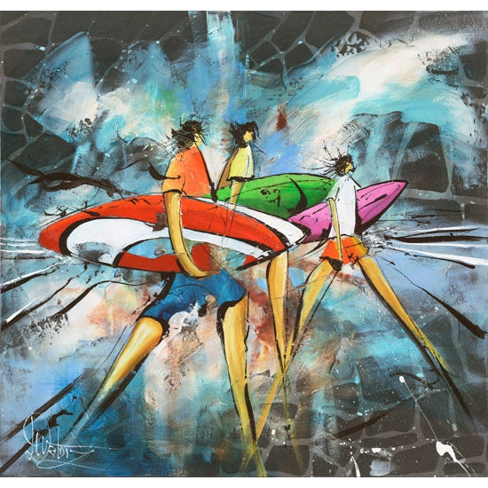 Donald Waters Storm Surfers Fine Art Print