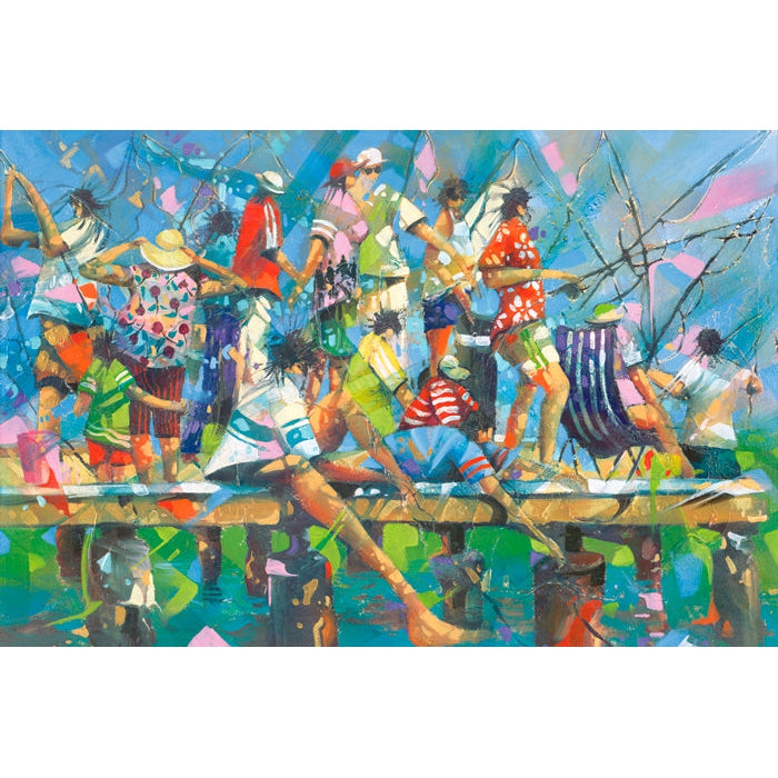 Donal Waters Jumping Jetty Fine Art Print