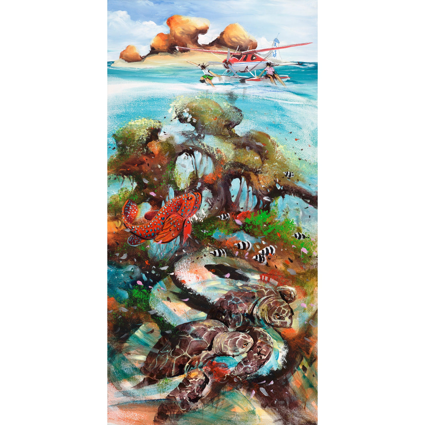 Donald Waters Over And Out II Fine Art Print