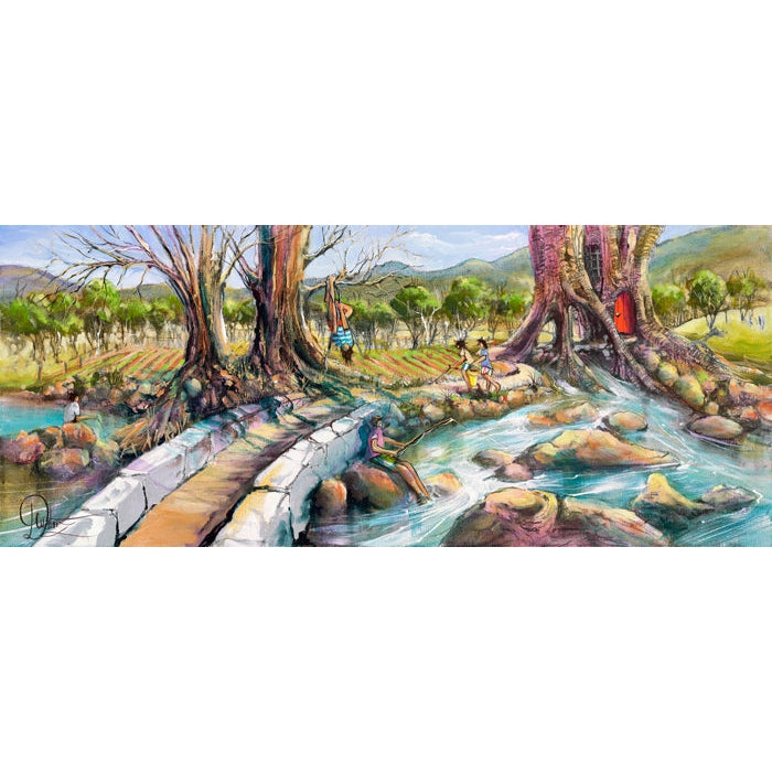 Donald Waters Red Door Fishing Comp  Fine Art Print